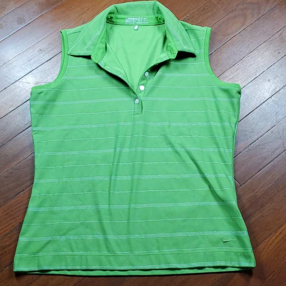 Nike golf lime green polo top